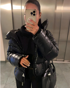 Glossy Hooded Short Puffer Jacket