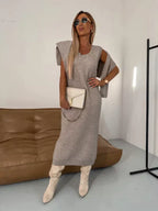 Cozy Turtleneck Long Knit Sweater Dress
