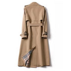Women’s Long Double-Breasted Belted Trench Coat