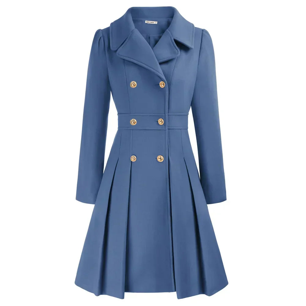Elegant Double-Breasted Winter Coat for Women