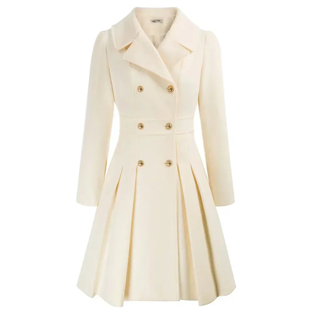 Elegant Double-Breasted Winter Coat for Women