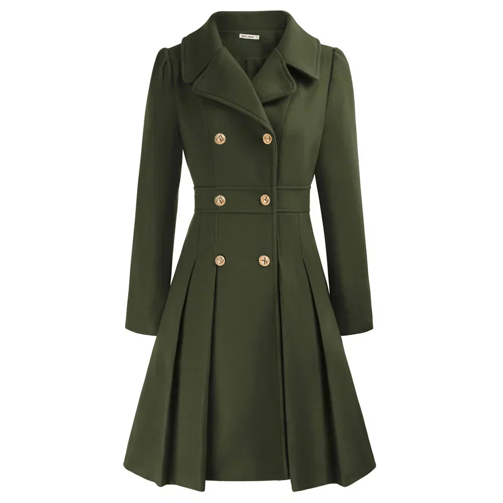 Elegant Double-Breasted Winter Coat for Women