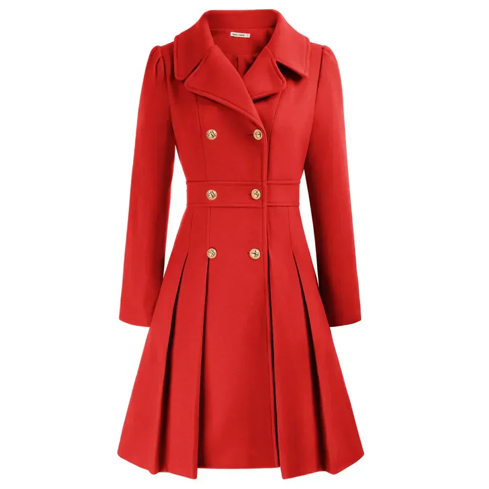 Elegant Double-Breasted Winter Coat for Women
