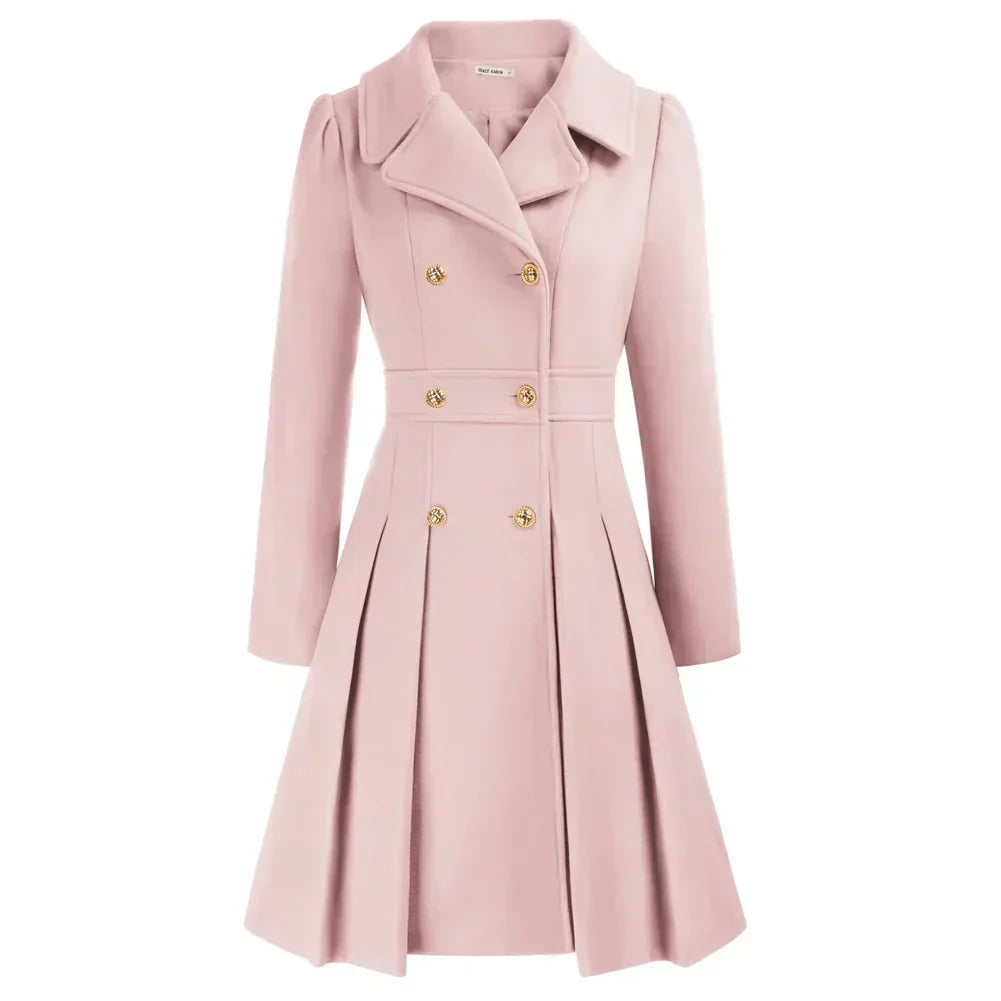 Elegant Double-Breasted Winter Coat for Women