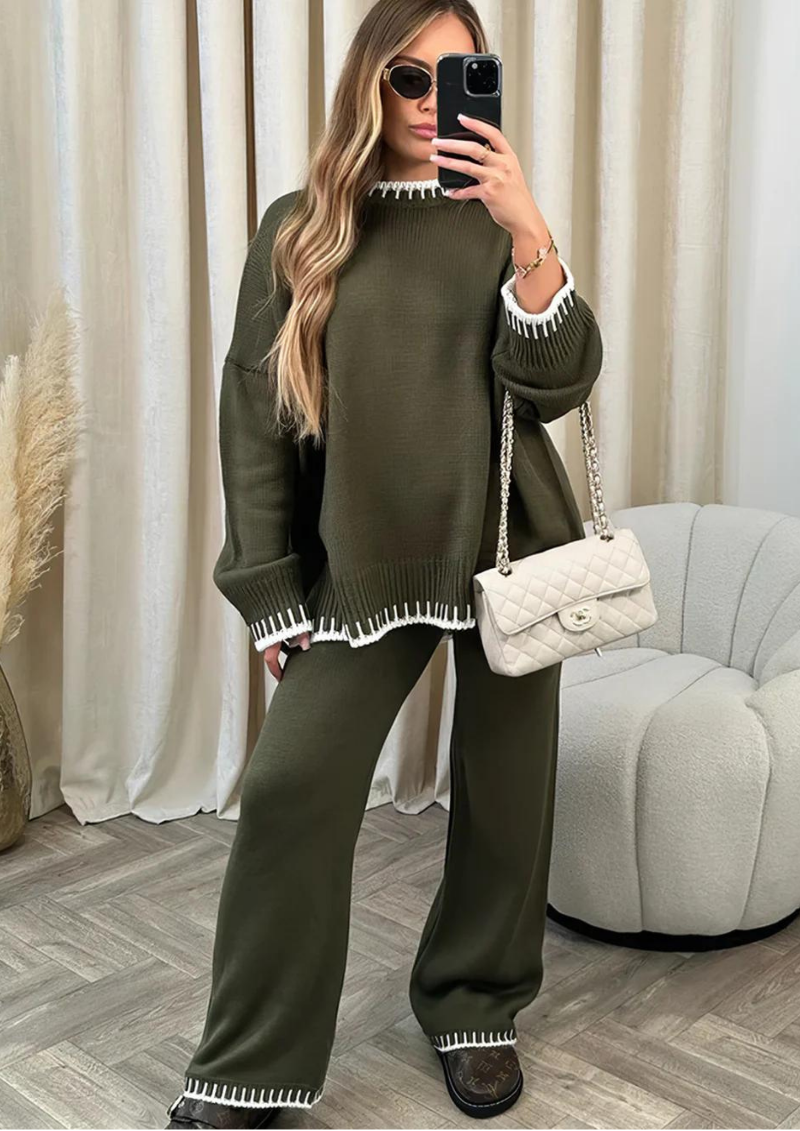 Cozy Knit Loungewear Set for Women