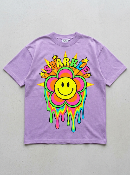Acid Bloom Oversized T-Shirt - Front view