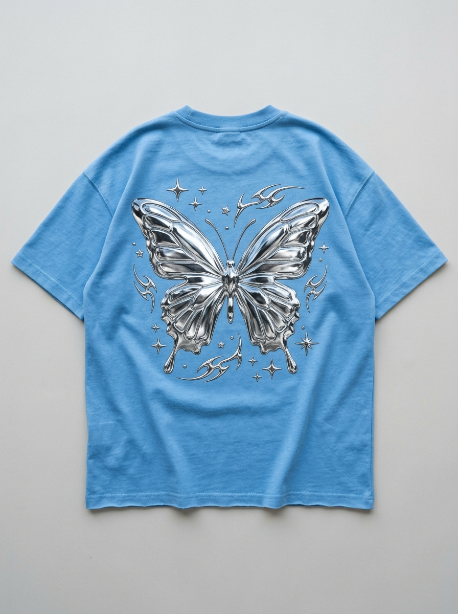Chrome Flight Oversized T-Shirt - Back view