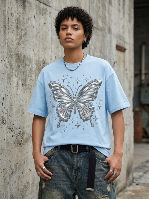 Chrome Flight Oversized T-Shirt - Worn by model