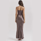 Strapless Ruched Bodycon Maxi Dress