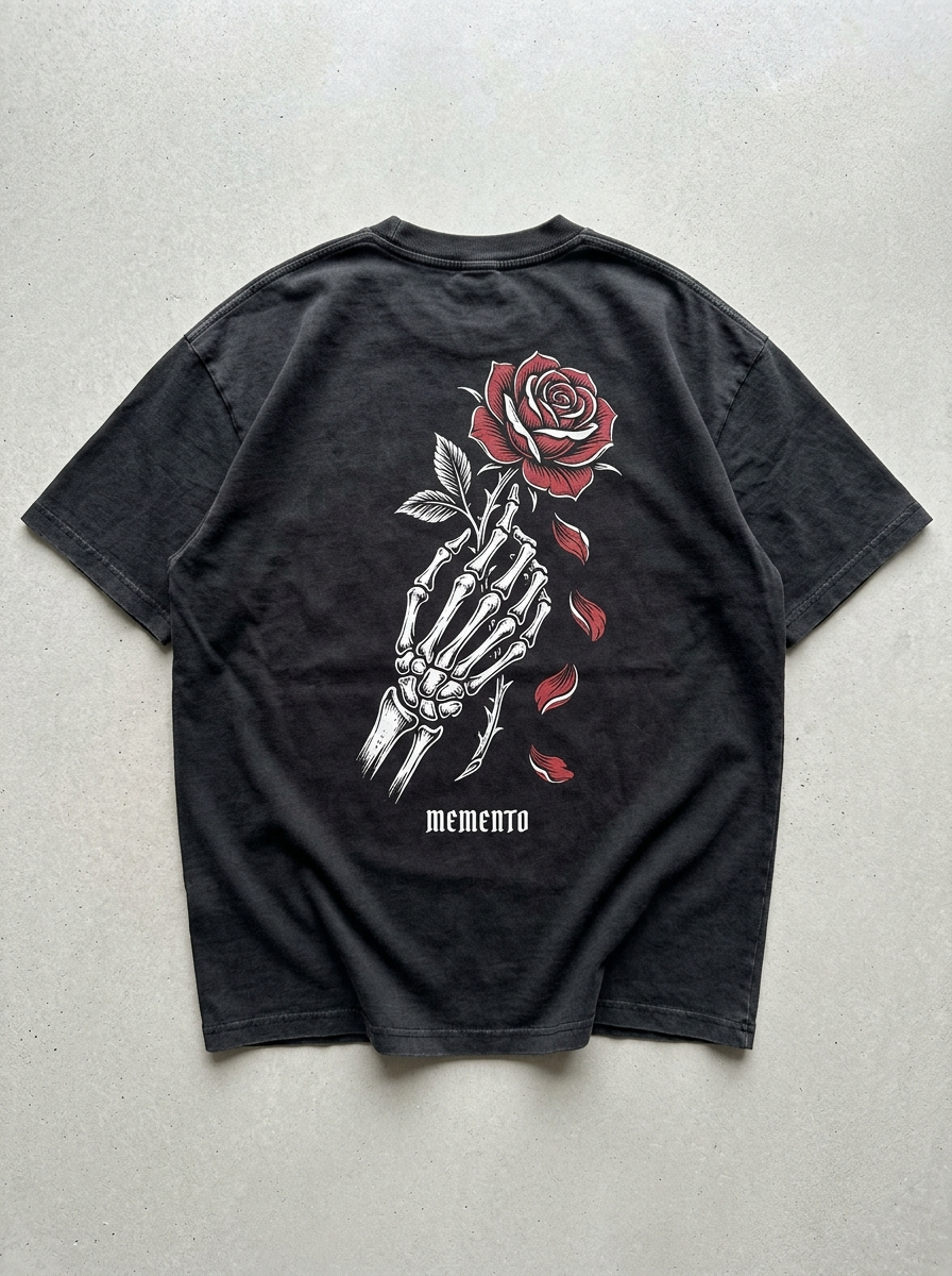 Memento Bloom Oversized T-Shirt - Back view