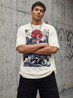 Midnight Koi Oversized T-Shirt - Worn by model