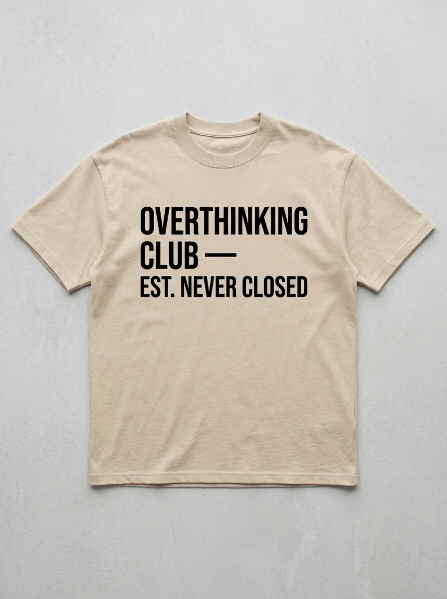 Overthinking Club Oversized T-Shirt - Front view
