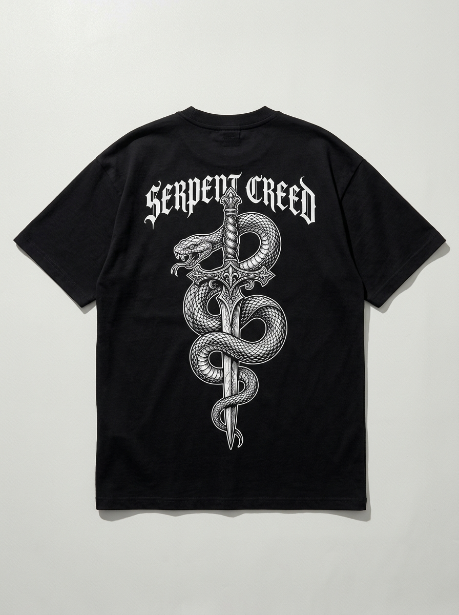 Serpent Creed Oversized T-Shirt - Back view